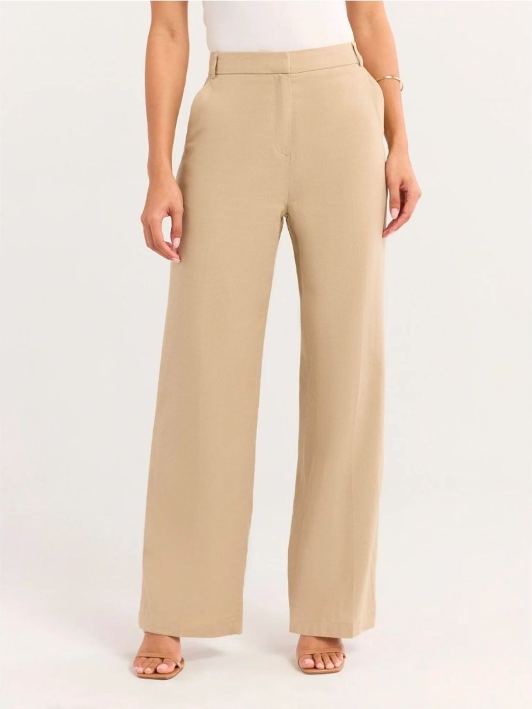 Women's Linen Blend Wide Leg Pants Size 18 Nwt- Waist 39" - By Sofia Jeans